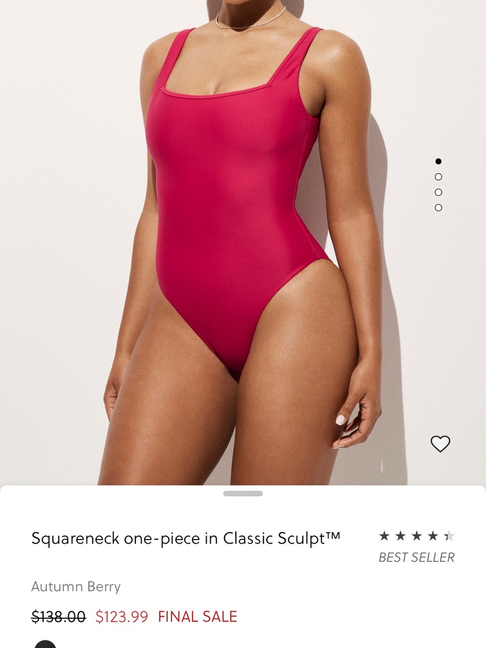 J. Crew Squareneck One-Piece Swimsuit - Autumn Berry